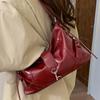 Autumn New Personality Trend Locomotive Style Baguette Large Capacity Shoulder Crossbody Underarm Bag Woman