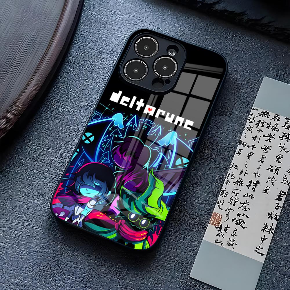 

D-Deltarune Phone Case For IPhone 16 Pro Max 17 14 15 Plus 13 Mini 11 12 X XR XS 8 7 Plus SE Glass Cover iPhone13