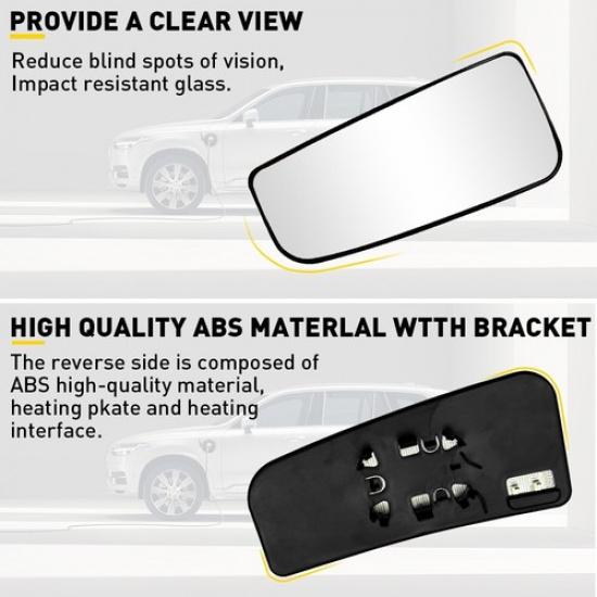 Lower Tow Mirror Glass Heated Driver Side For 2017- FORD F250 F350 F450 F550