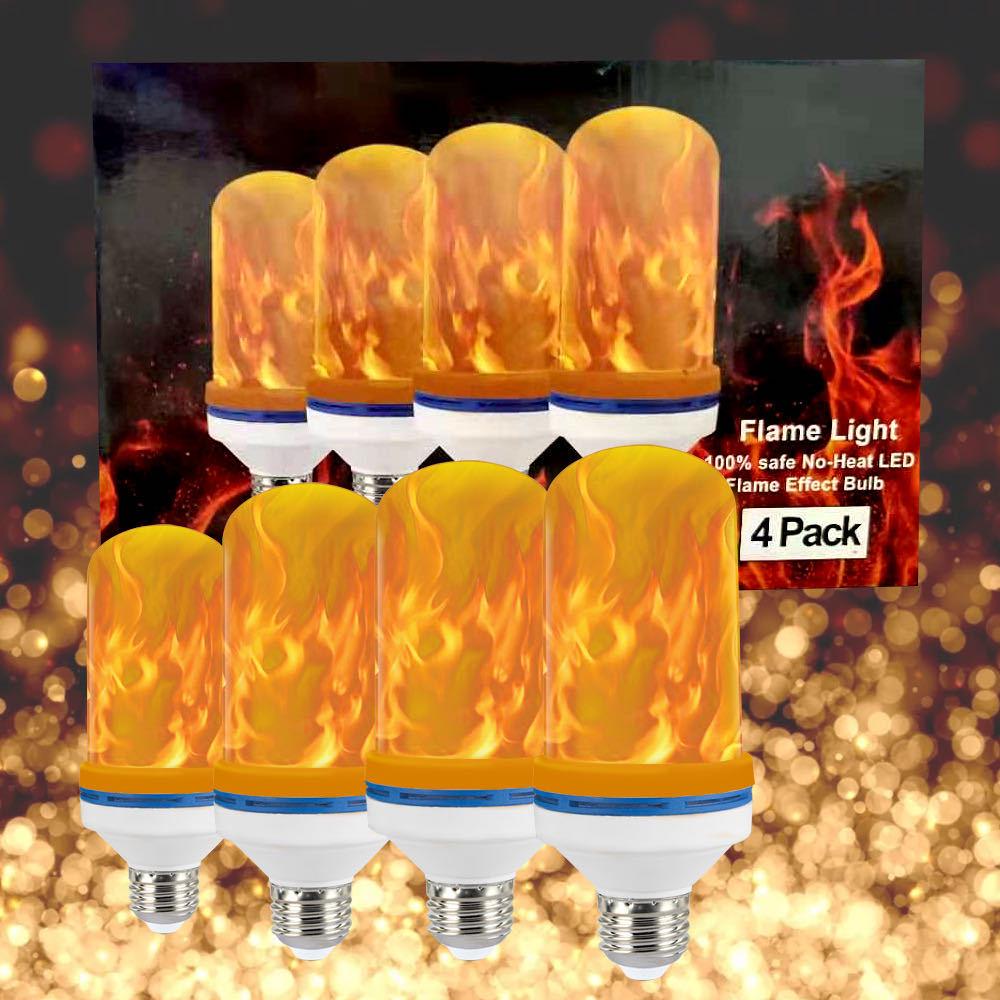 LED Simulated Dynamic Flame Bulb for Christmas and KTV Atmosphere, Blue Edged Flame Light