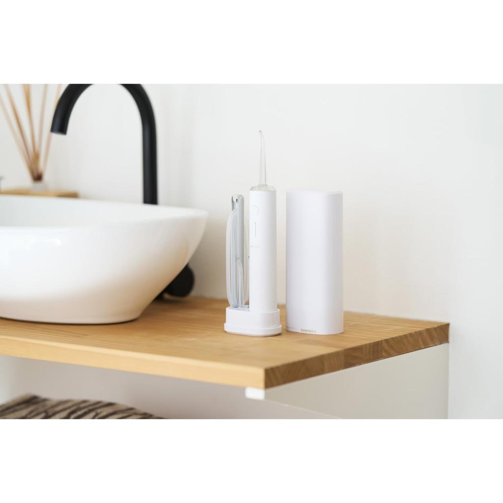 Elecom Oral Irrigator Jet IPX7 Memory 4 Portable and Includes Wireless Charging and Storage Diameter 35mm X Height White Washer, Waterproof, Function,