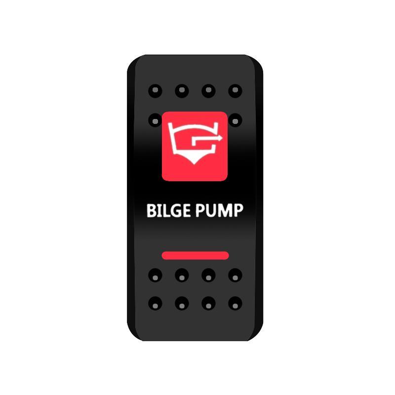 BANDC Boat Rocker Switch Cover (No Switch) Red Marine Dash Cap Labels for RV Heater Carling Switch Car Jeep Wrangler Accessories