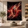 Decorative Tapestry,AC Milan Printed Wall Art, Lightweight Wall Hanging For Bedroom Background