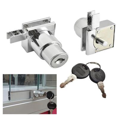 Cerradura para vitrina Cerradura para puerta de vitrina de vidrio Cerradura de seguridad para puerta con llaves Herrajes para puertas corredizas de vidrio que no se abren