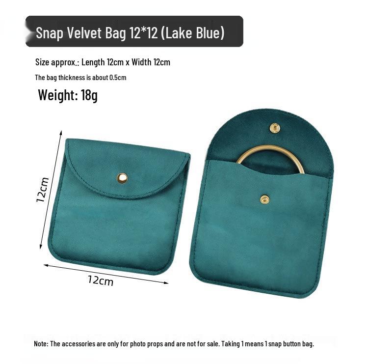 Samt Druckknopf Schmuckbeutel für Ringe & Halsketten - Mini Aufbewahrungsbeutel