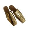 Fashion Square Toe Women Flats Slippers Designer Mid Heels Mules Shoes 2025 Summer Fashion New Brand Casual Walking Soft Mujer Zapatos
