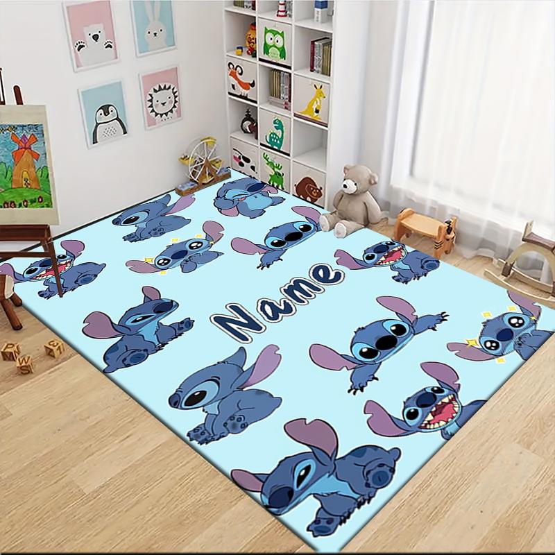 Custom Name Stitch Dreams Clouds Carpet Rug Customizable Soft Washable Anti-Slip Home Living Room Sofa Mats Personalized Rug. 0909373