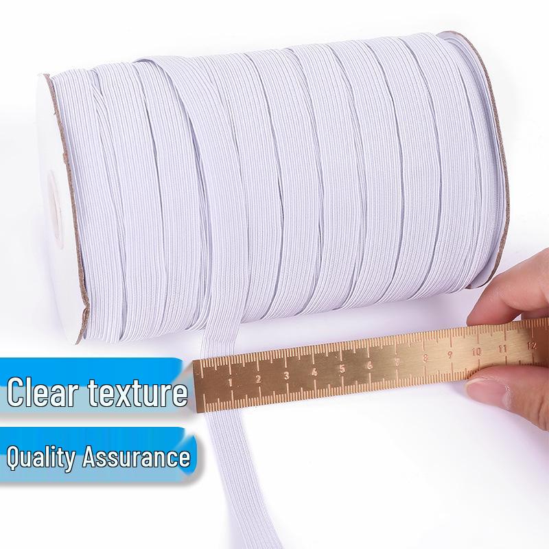 1cm White Running Horse Band Black High Elastic Eco-Friendly Polypropylene Bag & Garment Accessory Colored Elastic Band