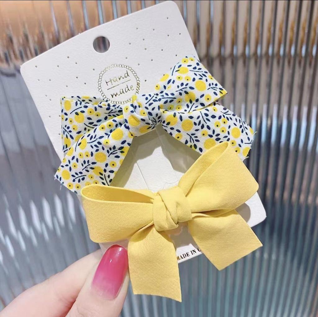 Children's Floral Bow Hairpin - Cute, Damage-Free Korean Clip Accessory