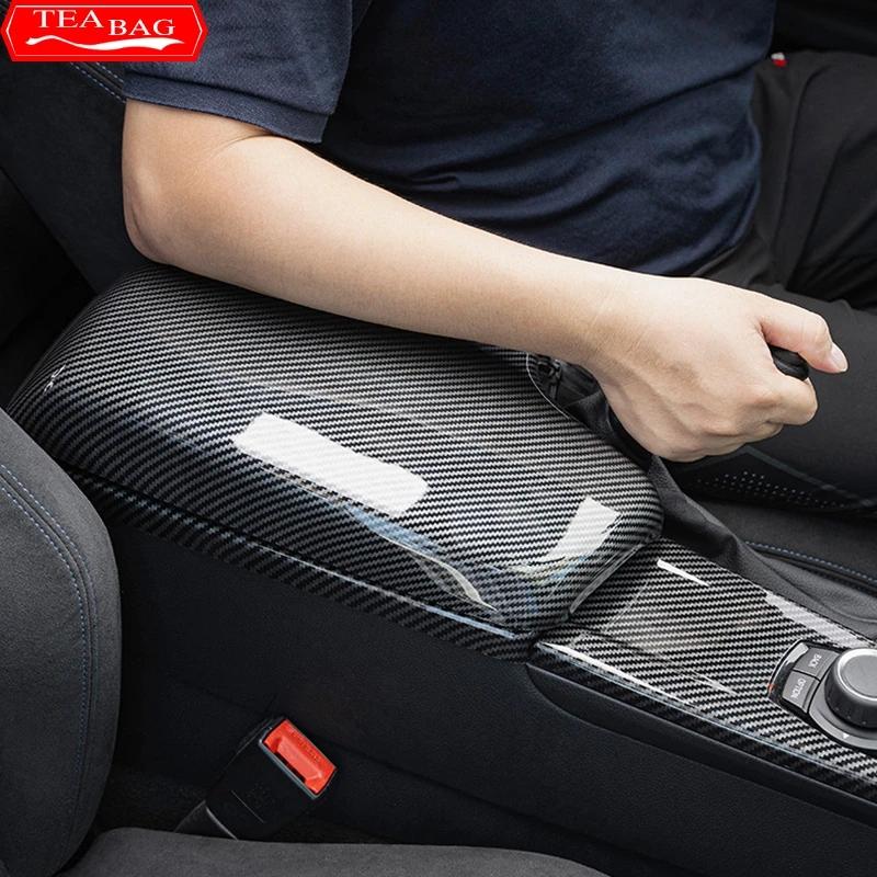 Carbon Fiber Muster Zentrale Armlehne Lagerung Box Rahmen Dekoration Abdeckung Trim Für Bmw F30 F31 F32 F33 F36 3 4 Seri 3GT