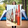 Christmas Gift Halloween Themed Cola Beverage Coca Cola Blanket Soft Home Furnishing Nap Decoration Four Seasons Warm Sherpa Blanket U7