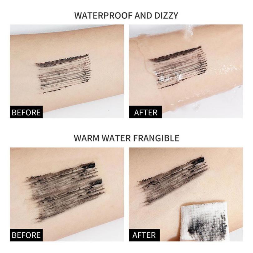 QIC Mascara mit kleiner Bürste, wasserfest, schlank, nicht verschmierend, dick und lockig