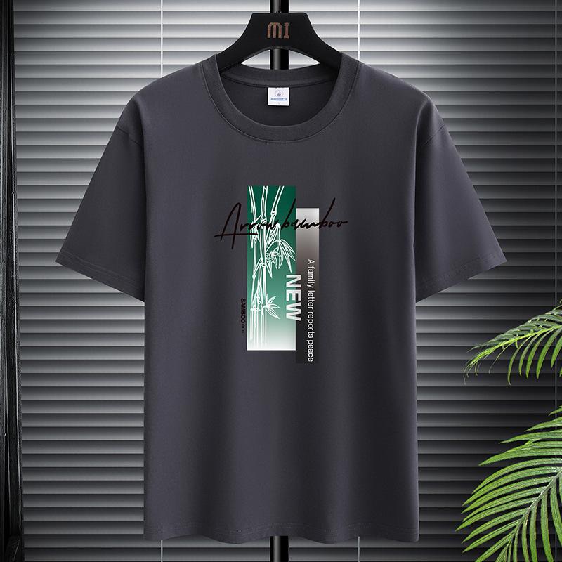 Summer Men's T Shirts Fashion Streetwear Bamboo Print Graphics Tops Tees Men Casual Men Sports Short Sleeve T Shirts Men
