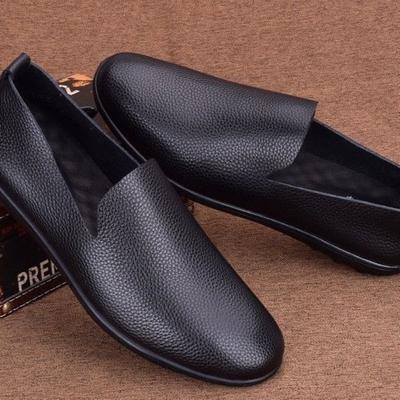 Scarpe estive a strato singolo in pelle scarpe comode da uomo traspiranti e leggere scarpe da guida superficie morbida suola morbida scarpe casual sottili in pelle