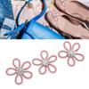 3Pcs Shoe Brooch Cute Colours 6cm Rhineston Wide Flower Shape Clothing Brooch for Shoes Bag Wedding Dress