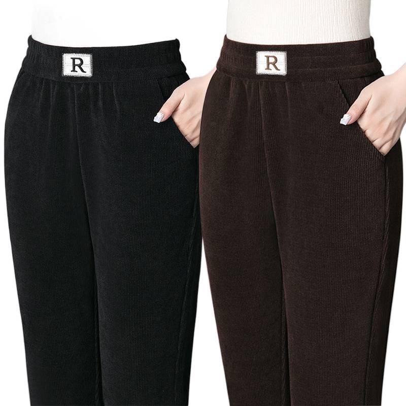 Women's Plus Size Velvet-Lined Winter Harem Pants