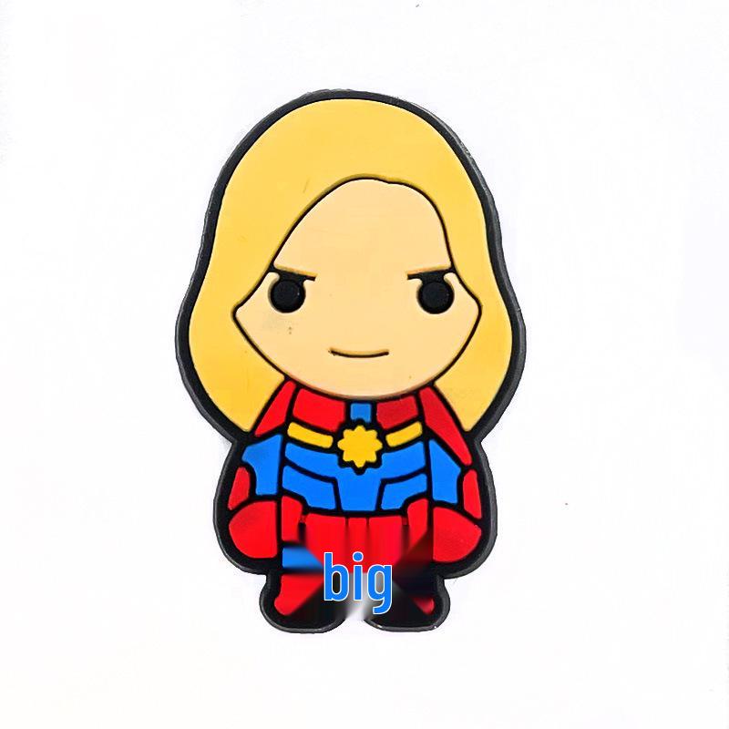 Marvel Series Croc Shoe Charms: Removable PVC Buckles for Holey Shoes