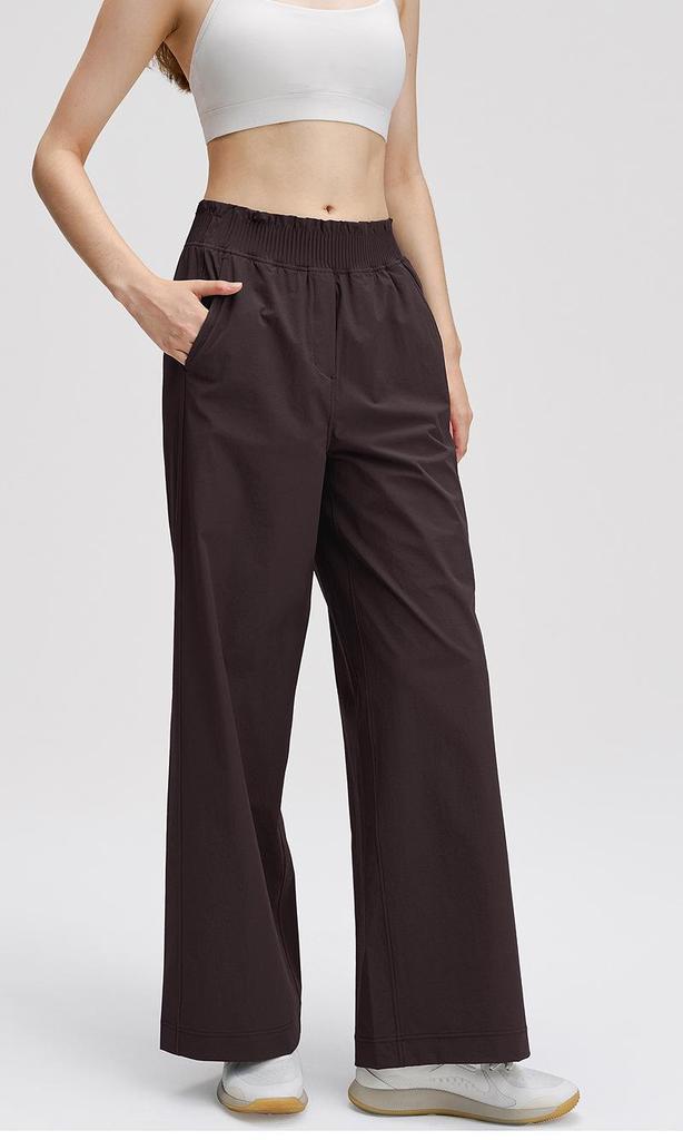 Lulu Damen Schlankmachende Schnelltrocknende High-Waist Wide-Leg Yoga- und Laufschweißhosen