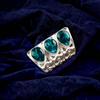 Apatite Gemstone 925 Sterling Silver Jewelry Handcrafted Statement Ring For Her RR-20-4