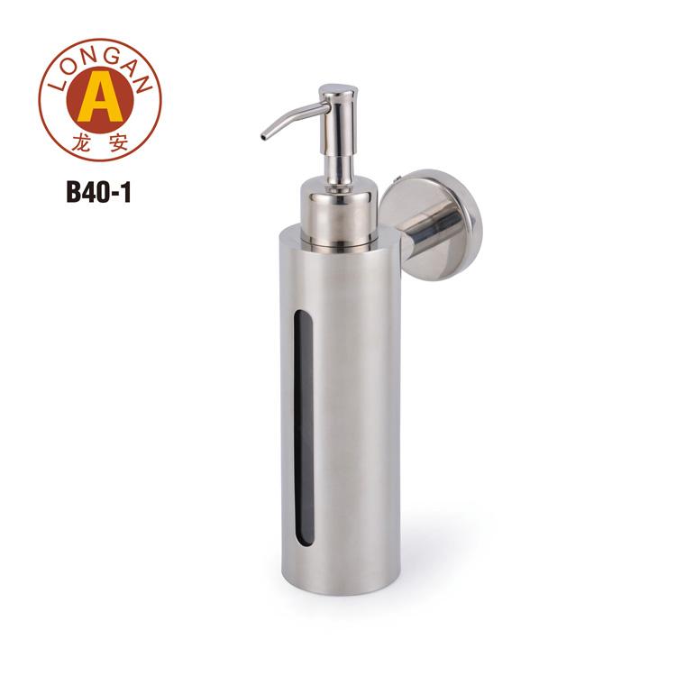 200ml Refillable Hotel Wall-mounted Liquid Soap Dispenser Luxury Manual Stainless Steel Soap Dispenser Hand Sanitizer Shower Gel