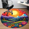 1pc Sunset Mountains Chair Carpet for Office, Non-slip, Soft and Durable Office Rug for  Decoration, Perfect for Office Yy251229155