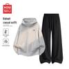 Men's Fleece-Lined Half-Zip Sweatshirt and Jogger Set