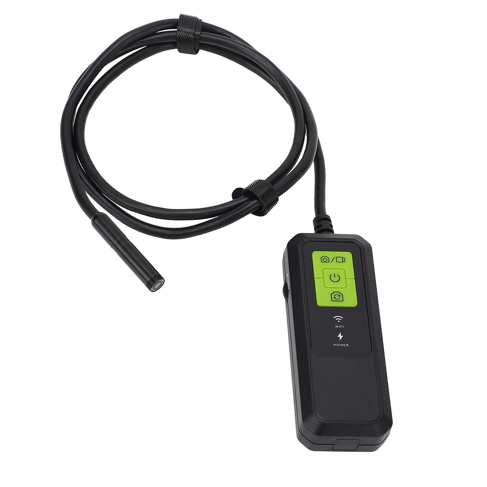 WiFi Industriële Endoscoop met Licht 8mm HD Dubbele Lens Handbediende Boorscoop Camera voor Automobiel- en Pijpleidinginspectie