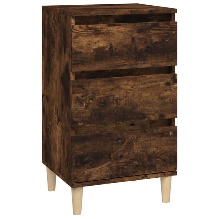 VidaXL Bedside Table Smoked Oak 40x35x70 Cm Engineered Wood 819665