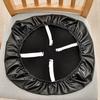 Simple PU Leather Dining Room Chair Covers Waterproof Solid Color Chair Seat Covers Removable Chair Cover