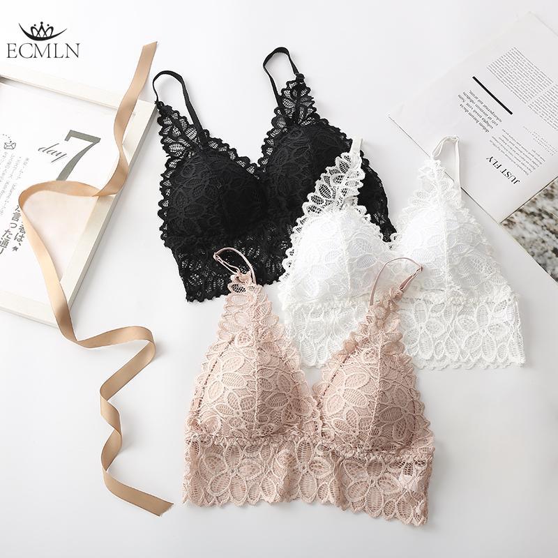 Bralettes de Renda para Mulheres Bralette Acolchoado de Renda Bandeau