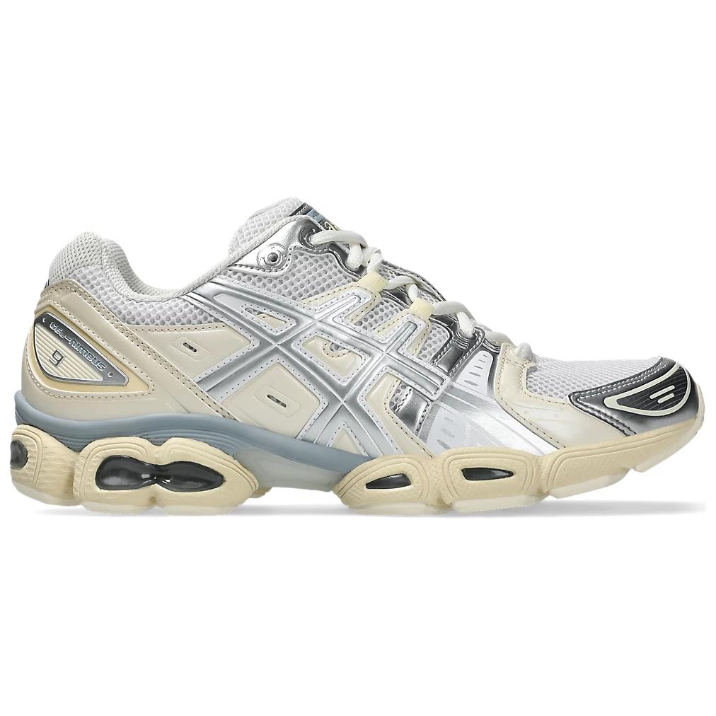 Asics Gel Nimbus 9 White Pure Silver Unisex Sneakers 1201A424-106