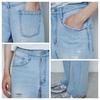 WEGO Unisex Distressed Denim Denim Vintage American Size Denim Men's Wide-Leg Pants, Trousers, Bottoms, Streetwear, Casual, Spring, Summer, Autumn,