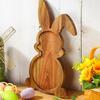 Adorable Rabbit Shape Wood Tray for Family Gatherings Childrens Birthday Parties and Serving Snacks Safely