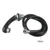 Chrome Single Handle Hand Shower With Hose Hairdressing Complete Chrome Fitting Fabric Hose Generous Hose Length