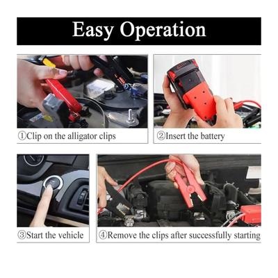 Portable 12-24V Jump Starter 12AWG Emergency Car Battery Igniter Universal with Clip Car Booster Cable Vehicle Maintenance