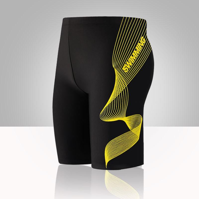 Mens Quick-Dry Training Swim Trunks Pool Gym Swimming Diving Spa Sports 5/8 Length Compression Fit