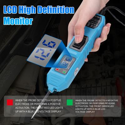 Automotive Electric Circuit Tester Car Electrical System Tester Voltage Power Probe Kit Led Digital Display