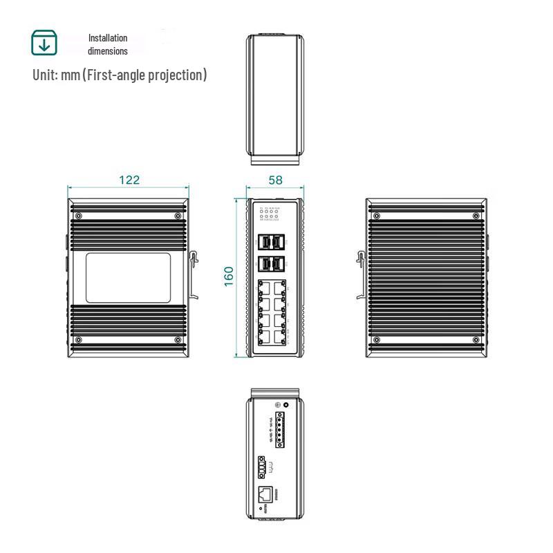 Maiwei 12-Port Gigabit Industrial Ethernet Switch
