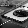 For iPad Pro 13 (2024) Kickstand Case Hand Strap PC+TPU+Acrylic Cover with Shoulder Strap