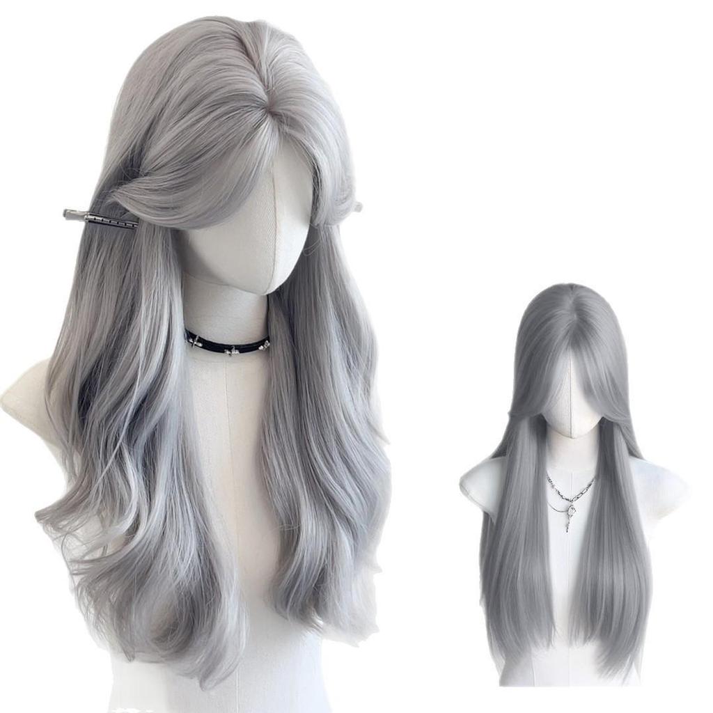 Women's Long Curly Wig with Natural Middle Part and Big Waves