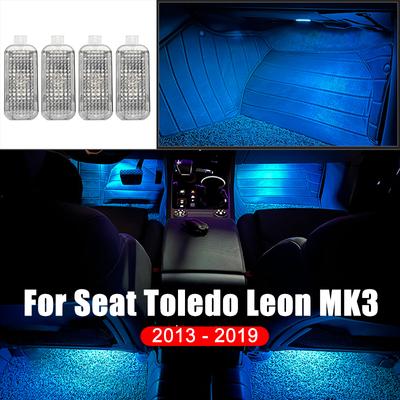 For Seat Toledo Leon MK3 2013 2014 2015 2016 2017 2018 2019 Car Footwell Lamp Atmosphere Lights Interior Decoration Accessories