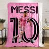 Pink Soccer Player Print Warm blanket, Stylish Decor Flannel blanket for bedroom, living room, sofa, and nap