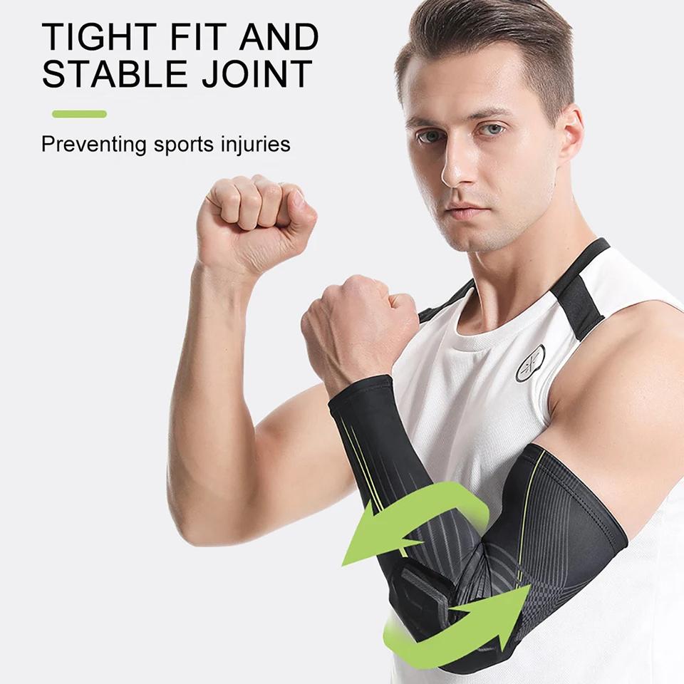 1Pcs Sports Elbow Pads Anti-Collision Compression Arm Sleeves Protector For Basketball Football Bike Outdoor Guard