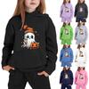 Kids Hoodie with Halloween Print - Long Sleeve Pullover Sweatshirt for Boys and Girls
