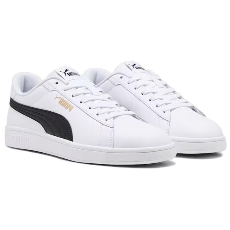 Puma Smash 3.0 White Black Unisex Sneakers Gold 390987-11