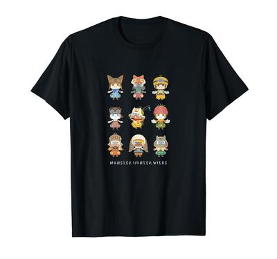 Monster Hunter Wilds Otomo Airu and Support Squad T-Shirt