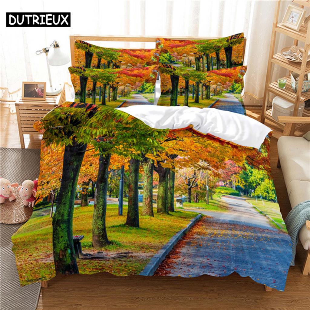Comforter Colorful Aurora Bedding Set 3D Bedding Digital Printing Queen Size Bedding Set Fashion Design