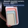Hoge Kwaliteit Meerkleurige Serveerschaal Meerdere Maten Rechthoekige Opberg Diepe Schaal Antislip Plastic Voedselschaal Fruit Dessert