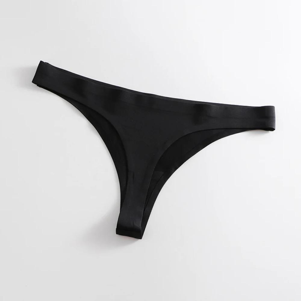 Seamless Panties for Women Ice Silk G-strings Thongs Smooth Skin-friendly Women's Underwear Comfort Solid Tanga Sexy Mujer