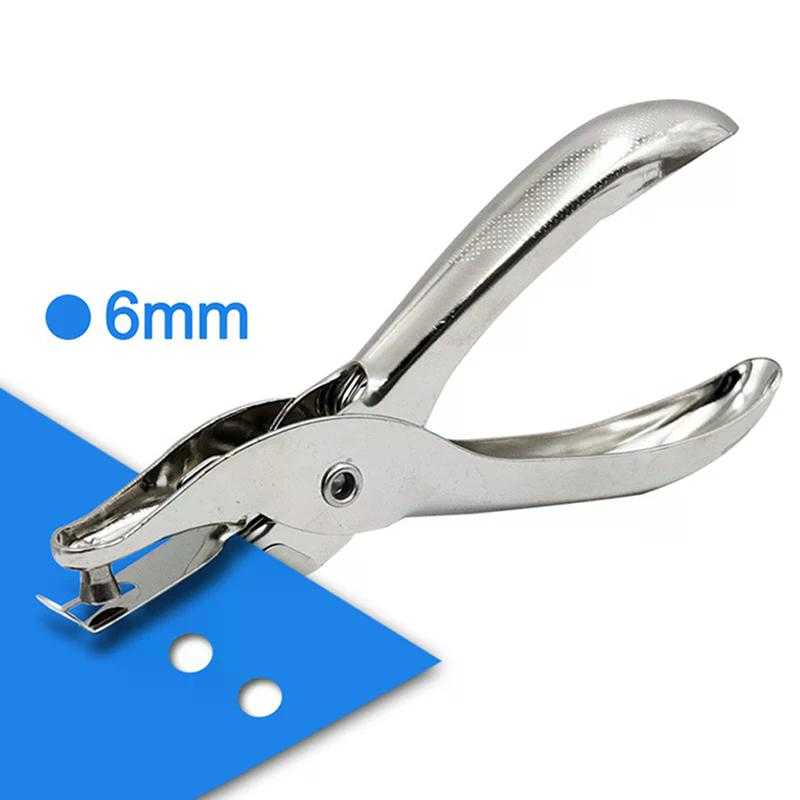 Perforatrice a foro singolo in metallo con diametro dei pori da 3 mm/6 mm, pinza per punzoni per carta a mano, scrapbooking